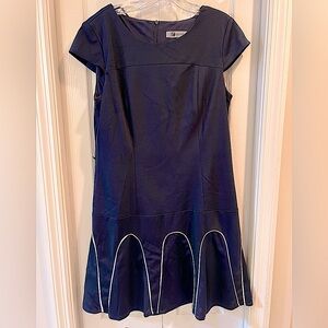 Leslie Fay Blue Sleeveless Dress